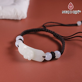 Vòng thắt dây cẩm thạch khắc hoa mệnh hỏa, mộc - Ngọc Quý Gemstones