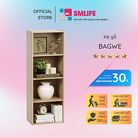 Kệ sách bằng gỗ MDF thiết kế thông minh SMLIFE Bagwe