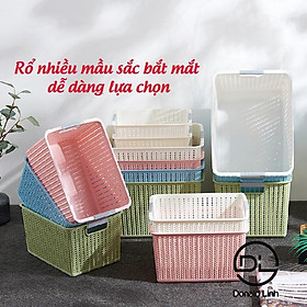 Rổ đan mây đựng đồ đa năng 3 size , Giỏ đan đựng quần áo (3415)