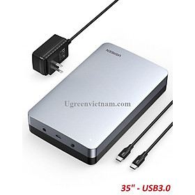 Hình ảnh Hộp đựng ổ cứng 3.5 chuẩn USB Type-C 3.1 thế hệ 2 Ugreen 70797 - Hàng Chính Hãng