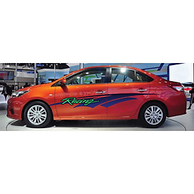 Tem cho xe CRV, decal dán sườn cho xe Sedan, xe Vios WRAP 22, KT 239x32cm