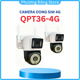 (Mẫu 2024) Camera 4G Yoosee 2 MẮT XEM 2 MÀN HÌNH 5.0MPX xoay 360 độ, xem đêm có màu, hỗ trợ đàm thoại 2 chiều - hàng chính hãng