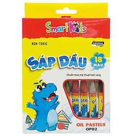 Sáp Dầu 18 Màu Dino - Smart Kids OP02