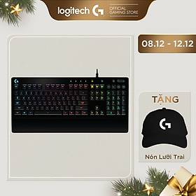 Bàn phím game có dây Logitech G213 Prodigy - RGB Lightsync, phím Media chuyên biệt, chống tràn bền bỉ -Hàng Chính Hãng