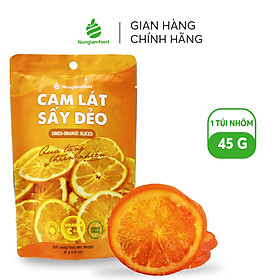 Trái cây sấy ăn vặt tăng sức đề kháng Nonglamfood (Cam lát 45g, Mít 45g, Bưởi chanh dây 45g, Dừa giòn 45g)