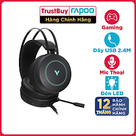 Mua Tai Nghe Gaming Chụp Tai RAPOO VH160 Âm Thanh 7.1  Đèn LED  Micro Khử Ồn ENC - Hàng Chính Hãng