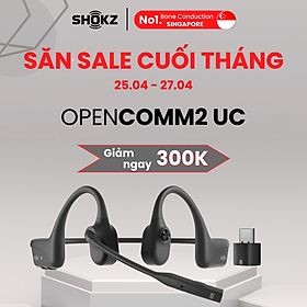 Tai nghe Bluetooth truyền âm thanh qua xương Shokz OPENCOMM2/OPENCOMM2 UC - Hàng Chính Hãng