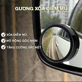 Mua Bộ 2 gương cầu kính lồi 5cm chiếu hậu tăng góc quan sát