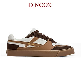 Giày Da Sneaker Nam Nữ DC39 MOCHA Dincox Shoes Đế Bằng - Microfiber Leather