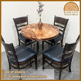 Mua Mặt Bàn Tròn Gỗ Me Tây KOHAFU - Đường kính 70cm - Hàng Sẵn Thực Tế Y Hình