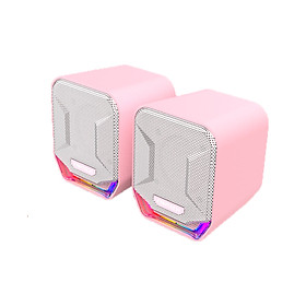 Loa vi tính Gaming Fantech GS202 SONAR màu hồng, có ánh sáng LED siêu gọn nhẹ dùng cho máy tính, laptop, điện thoại - Hàng chính hãng