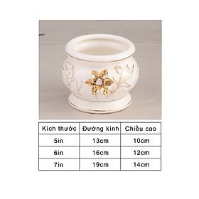 Lư Hương (Bát Hương) Thờ Cúng Bạch Ngọc Kim Sen