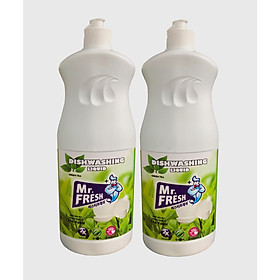 Combo 2 chai Nước rửa bát đậm đặc Mr.fresh Hương trà xanh 800ml