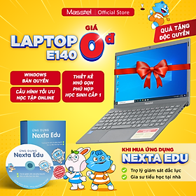 Laptop Giáo dục đào tạo Masstel E140 - Khoá học tập Toán - Tiếng Việt - Tiếng Anh kể từ lớp 1 đi học 5 - BH 12 tháng