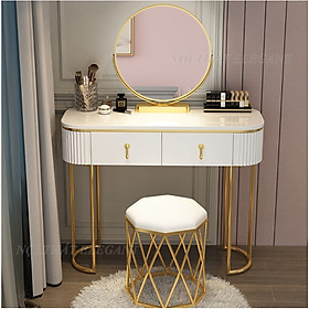 Mua Bàn trang điểm cao cấp  thiết kế hình bầu dục  mặt bàn Acrylic chống trầy xước  có 2 ngăn kéo – EL-TD08