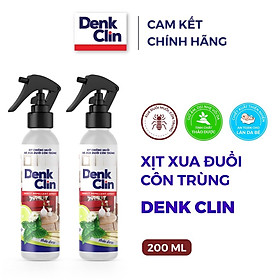 Hình ảnh XỊT ĐUỔI MUỖI, ĐUỔI CÔN TRÙNG DENKCLIN THÀNH PHẨN THẢO DƯỢC AN TOÀN - 200ML