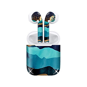 Mua Miếng dán skin chống bẩn cho tai nghe AirPods in hình Đêm sa mạc Indigo giả sơn mài - GSM175 (bản không dây 1 và 2)