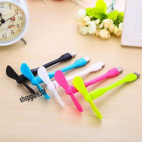 Mua Quạt USB mini 2 cánh rời siêu mát - Quạt hai cánh usb phổ biến màu cắm sạc phòng ngừa  cắm laptop cắm ổ điện