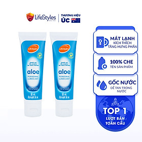 Combo 2 Gel Bôi Trơn Tinh Chất Lô Hội LifeStyles Aloe Lubricant 50ml