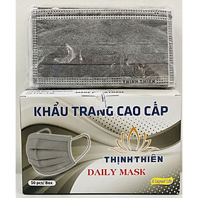 Khẩu Trang Y Tế 4 Lớp Thịnh Thiên (Hộp 50 Cái - Màu Xám)