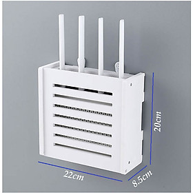 KỆ TỦ wifi giá treo router đầu thu ốp tường KX30 bằng ván PVC màu trắng phong cách hiện đại sang trọng ĐẦY DỦ PHỤ KIỆN TREO