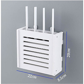 Mua Kệ treo tường  kệ đặt modem wifi  đầu thu kỹ thuật số  remote  điện thoại  chất liệu gỗ Pitech cao cấp màu trắng - B011