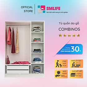 Mua Tủ áo gỗ nhỏ gọn thiết kế phong cách hiện đại SMLIFE Combinos