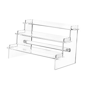 3 Tier Acrylic Display Riser Stand Dessert Cake Stand Multifunctional Sturdy Practical Jewellery Display Stand for Action Figure Toys Model