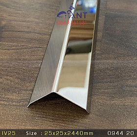 Mua Nẹp inox 304 chữ V trắng gương  Nẹp v inox dày 0.6li hàng bo cạnh  thanh dài 2m44 thi công đơn giản
