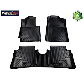 Thảm lót sàn xe ô tô Kia Forte (2013 - 2018) chất liệu TPV thương hiệu Macsim màu đen