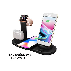 Mua Đế sạc không dây 3 trong 1 sạc nhanh cho tai nghe bluetooth điện thoại máy tính bảng sạc nhanh Gutek BXD-07A - Hàng Chính Hãng