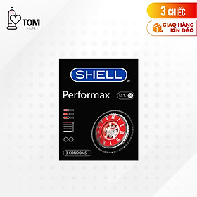 Bao cao su Shell Performax 6 in 1 kéo dài thời gian - Hộp 3 cái