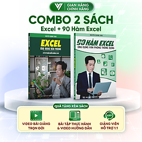 Combo 2 sách Excel và 90 Hàm Excel ĐÀO TẠO TIN HỌC Chuyên Ứng Dụng Văn Phòng Tặng Kèm Video Khóa Học