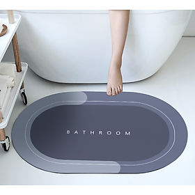 Mua Thảm nhà tắm ovan siêu thấm  thảm chùi chân chống trượt nhanh khô  thảm chân silicon decor nhà tắm  nhà bếp G299-ThamNTOvan