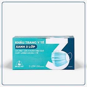 KHẨU TRANG BÔNG BẠCH TUYẾT 3 LỚP (50 CÁI/HỘP)