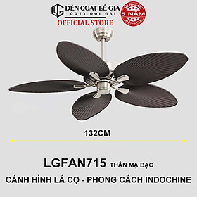 Quạt Trần Lá Cọ INDOCHINE | Quạt Trần Nhà Hàng Khách Sạn DECOR Đẹp - Hàng Nhập Khẩu
