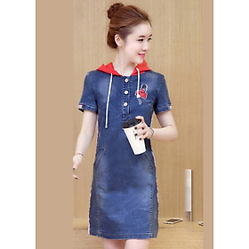 Đầm Jean Nữ Body Kèm Nón Thêu Hoa Cao Cấp