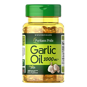 Viên Uống Tinh Dầu Tỏi Puritan's Pride Garlic Oil 1000mg 100 Viên Của Mỹ là Kháng Sinh Tự Nhiên, Tăng Đề Kháng và Hệ Miễn Dịch, Ngăn Ung...