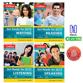 Combo Collins - Get Ready For IELTS : Reading, Writing, Speaking, Listening (Kèm file MP3) (Tặng Kèm Viết)