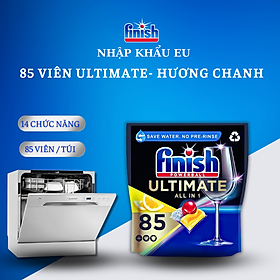 Túi 60 viên rửa chén Finish Quantum Dishwasher Tablets Lemon - hương chanh haoimart 01