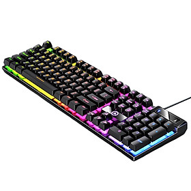 Mechanical Gaming Keyboard USB RGB Backlit for PC Game Office