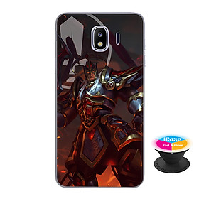 Ốp lưng nhựa dẻo dành cho Samsung J4 in hình Lữ Bố kỵ sĩ âm phủ - Tặng Popsocket in logo iCase - Hàng Chính Hãng