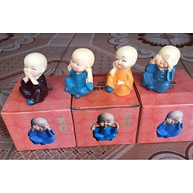 Bộ tượng chú tiểu 4 không quà tặng cho bé trẻ em