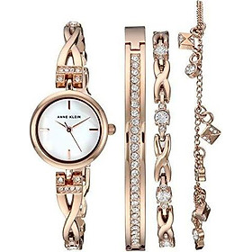 Anne Klein Women's Swarovski Crystal Accented Watch and Bracelet Set