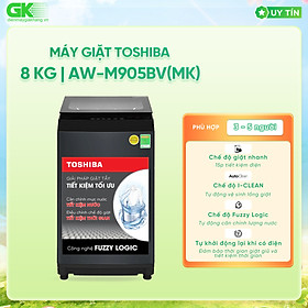 Máy giặt Toshiba Inverter 8 kg AW-M905BV(MK) - Hàng chính hãng( Chỉ giao HCM)
