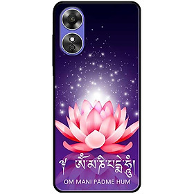 Ốp lưng cho Oppo A15 - A15s - Oppo A35 4G - A17 - A17K - Oppo A57 - A95 5G - Om Mani Tím Hồng - Hàng Chính Hãng