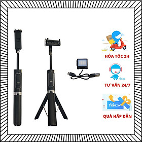 Mua Gậy chụp ảnh selfie P10 tích hợp 3 chân  remote bluetooth điều khiển từ xa  gấp gọn tiện lợi-Giao màu ngẫu nhiên-Hàng chính hãng