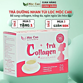 Combo 3 hộp Trà dưỡng nhan đẹp da túi lọc Mộc Can 25 túi, bổ sung collagen giúp trắng da ngăn ngừa lão hóa da