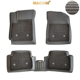 Thảm Lót Sàn 2 Lớp TPE Macsim Hyundai I10 2015-2021 Chuẩn Form, Bền, Không Mùi (sd3 xám đen ct)