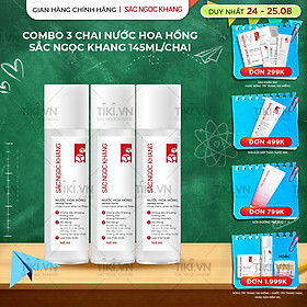 Combo 3 Chai Nước Hoa Hồng Sắc Ngọc Khang 145ml